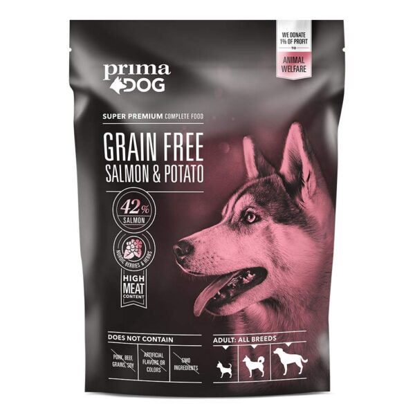 PrimaDog Adult All Breeds Sensitive Grain Free Salmon & Potato (1