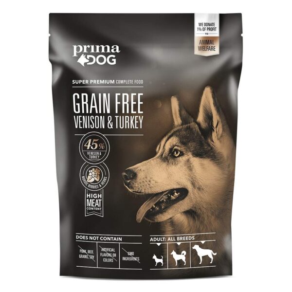 PrimaDog Adult All Breeds Sensitive Grain Free Venison & Turkey (1