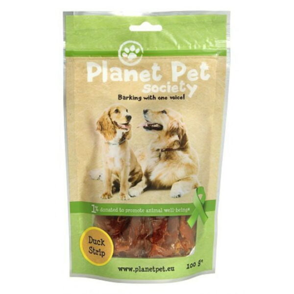 Planet Pet Society Dog Duck Strips (100 g)