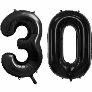 30 år ballonger - 35 cm svart