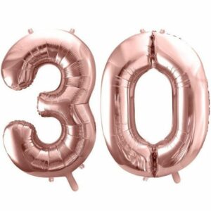 30 år ballonger - 35 cm rosegull
