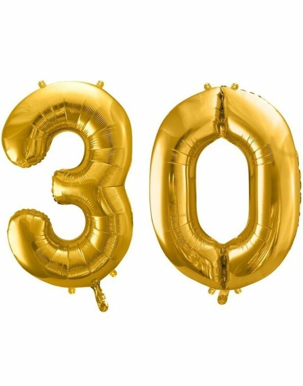 30 år ballonger - 35 cm gull