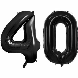 40 år ballonger - 86 cm svart