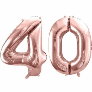 40 år ballonger 35 - cm rosegull