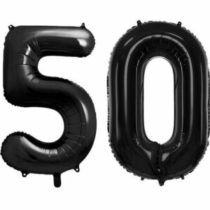 50 år ballonger - 86 cm svart