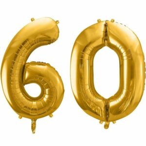 60 år ballonger - 35 cm gull