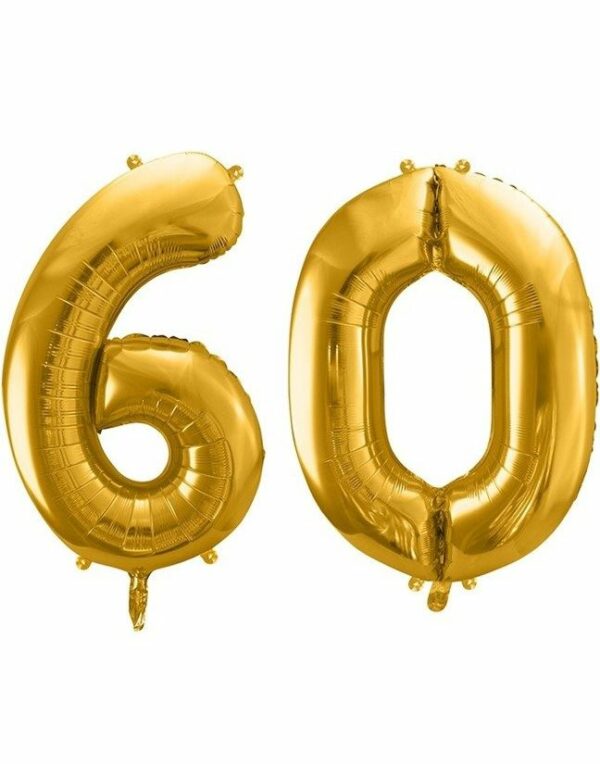 60 år ballonger - 86 cm gull