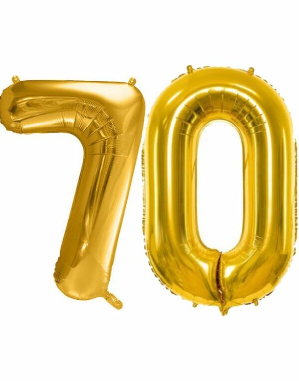 70 år ballonger - 86 cm gull