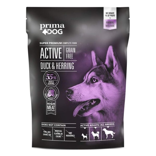 PrimaDog Active Grain Free Duck & Herring (1