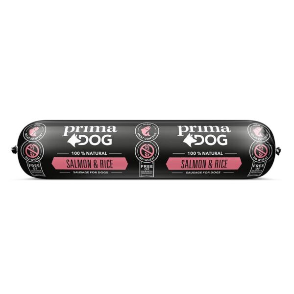 PrimaDog Sausage Salmon & Rice 800 g