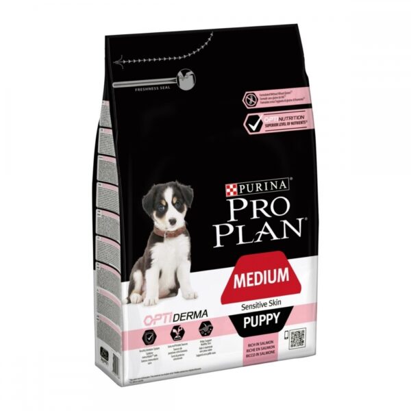 Purina Pro Plan Puppy OptiDerma Medium Sensitive Skin Salmon (3 kg)