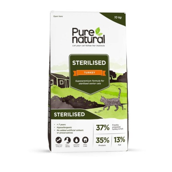 Purenatural Cat Sterilised Senior Turkey (10 kg)