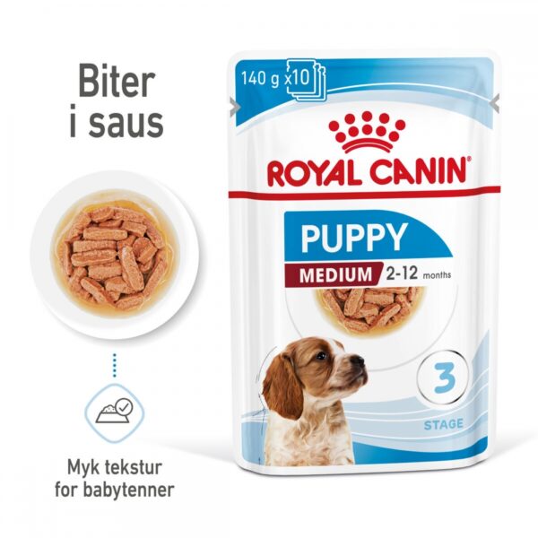 Royal Canin medium Puppy våtfôr (10x140g)