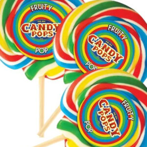 30 stk Fruity Pops - Store Håndlagde Kjærligheter på Pinne med Fruktsmaker 75 gram - Hel Eske 2250 gram