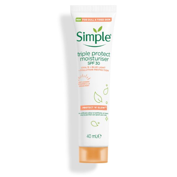 Simple Protect &apos;N&apos; Glow Face Moisturiser Triple Protect  40 ml