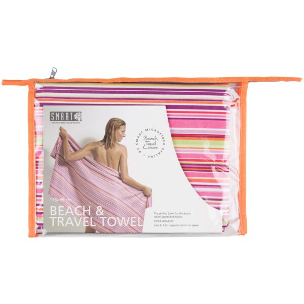 Smart Smart Spa Beach towel  pink stripes