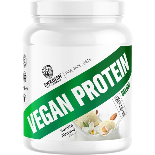 Swedish Supplements Vegan Protein Deluxe Vanilla Almond 1000 g