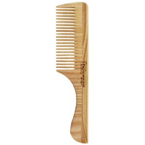 Tek Wooden Detangling Comb With Handle Medium Sized  Teeth