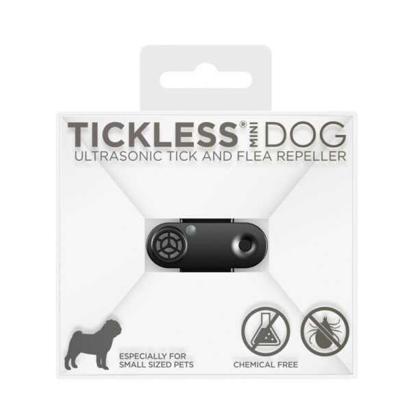 Tickless Mini Dog Elektronisk Flåttavviser (Svart)