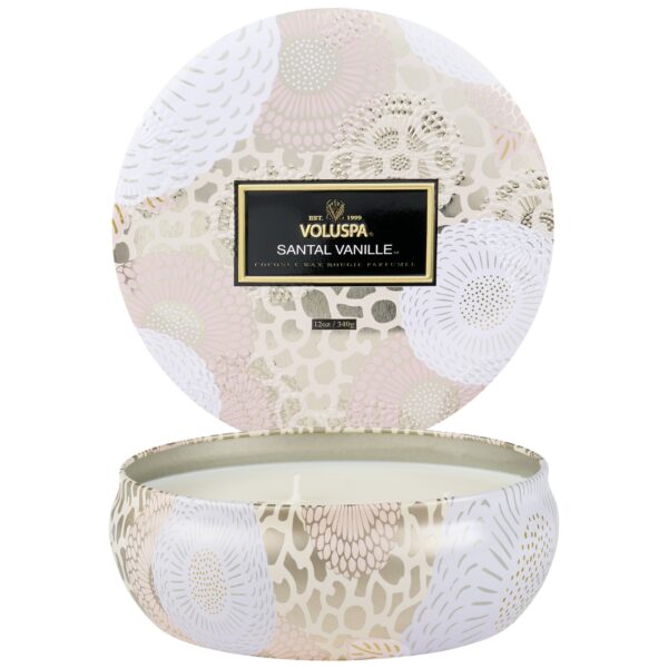 Voluspa Santal Vanille Japonica 3-Wick in Tin