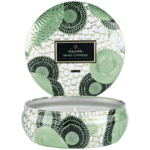 Voluspa Japonica Holiday Decorative 3-Wick tin Candle