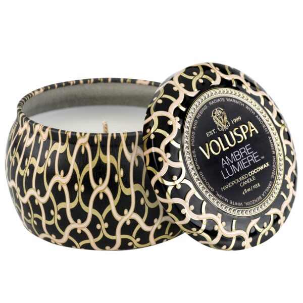 Voluspa Ambre Lumiere Mini Tin Candle 25h