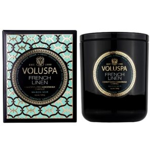 Voluspa French Linen Classic Boxed Candle 60h