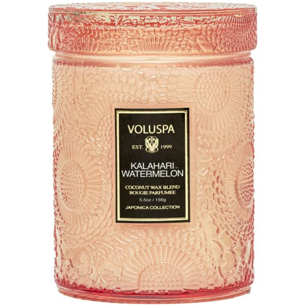 Voluspa Japonica Mini Glass Jar with Lid Kalahari Watermelon