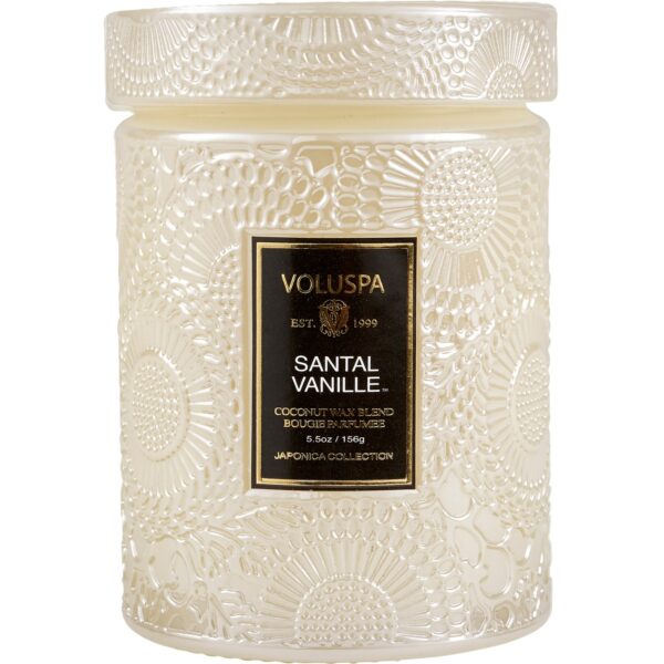 Voluspa Japonica Mini Glass Jar with Lid Santal Vanille