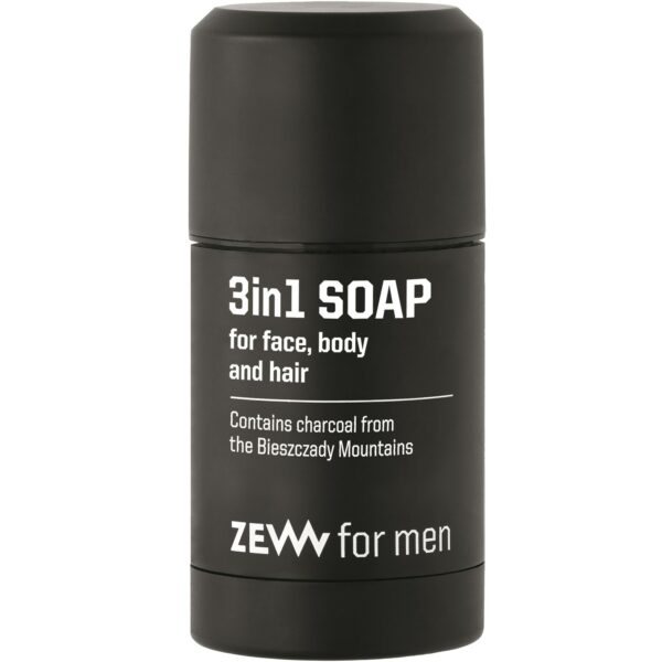 ZEW for Men Charcoal 3in1 Soap Natural Soap for Face