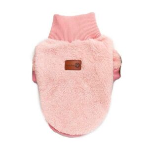 Myk korallfleece hundegenser - rosa