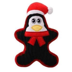 Julete hundeleke i myk plysj med pip - Pingvin