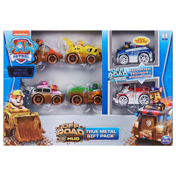 Paw Patrol Lekebilpakke True Metal 6 stk