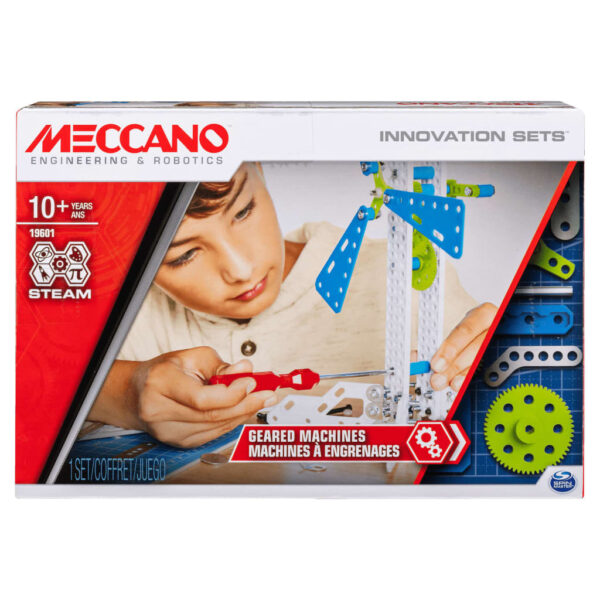 Meccano Bygg og oppfinne sett 3 Geared Machines