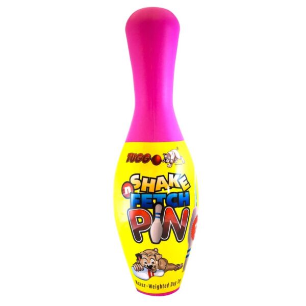 Tuggo Hundeleke vannvektet bowlingkjegle Shake N Fetch rosa L 17626