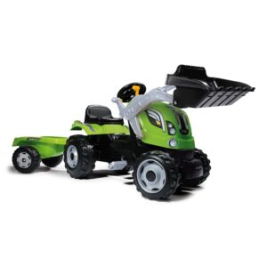 Smoby Barnetraktor og tilhenger Farmer Max grønn og svart