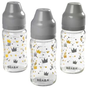 Beaba Babyflaske med vid åpning 3 stk 240 ml glass