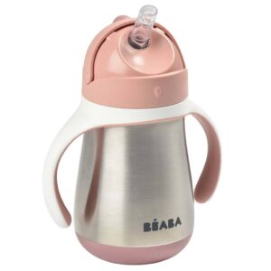 Beaba Babykopp i rustfritt stål 250 ml rosa