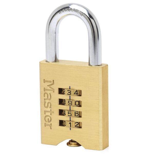 Master Lock Kombinasjonshengelås solid messing 50 mm 651EURD