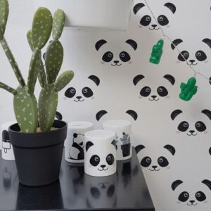 Fabulous World Veggpanel Panda hvit 67100