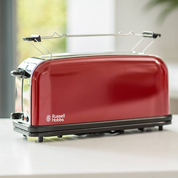 Russell Hobbs Brødrister med langt spor Colours Plus flammerød 1000 W