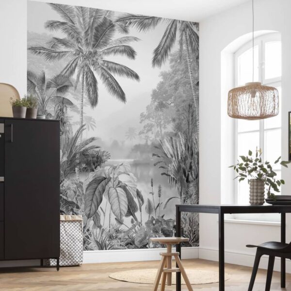 Komar Veggmaleri Lac Tropical Black & White 200x270 cm