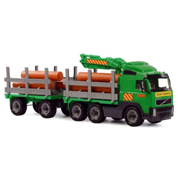 Polesie Volvo Tømmerlastebil med tilhenger 78x19x25 cm 1450652