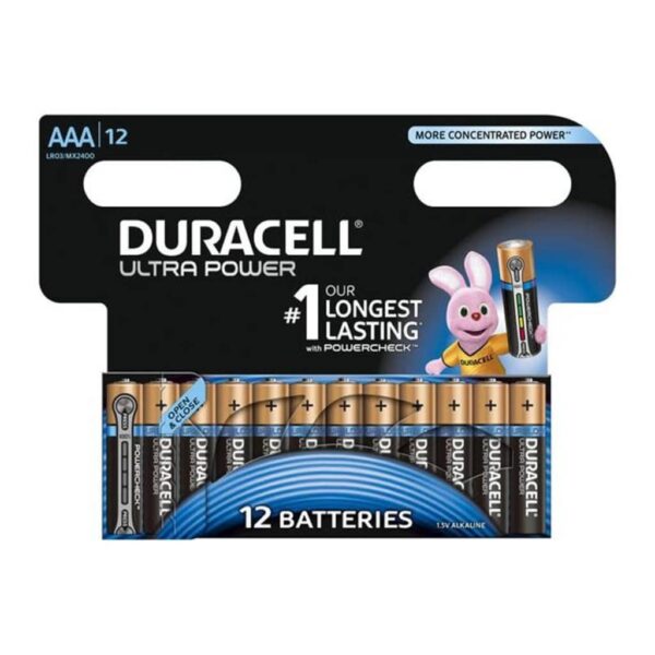 Duracell Alkaliske batterier AAA Ultra Power 12 stk