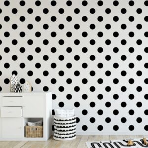 Kids at Home Veggpanel Dotty Black hvit og svart 100104