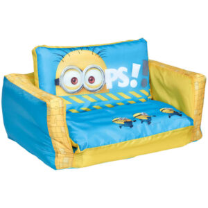 Minions 2-i-1 Oppblåsbar sovesofa 105x68x26 cm WORL220003