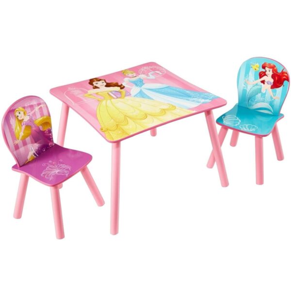 Disney Bord- og stolsett 3 deler Prinsesse 45x63x63 cm rosa WORL660020