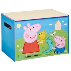 Peppa Gris Oppbevaringskasse 60x40x40 cm blå treverk WORL213011