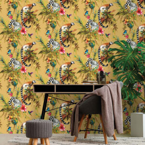 DUTCH WALLCOVERINGS Veggpanel Lemur oker