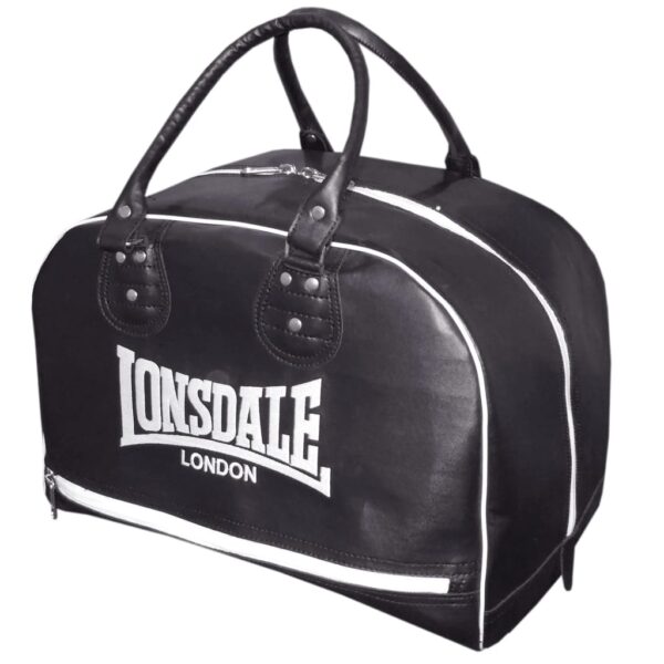 LONSDALE Treningsbag lær-stil svart